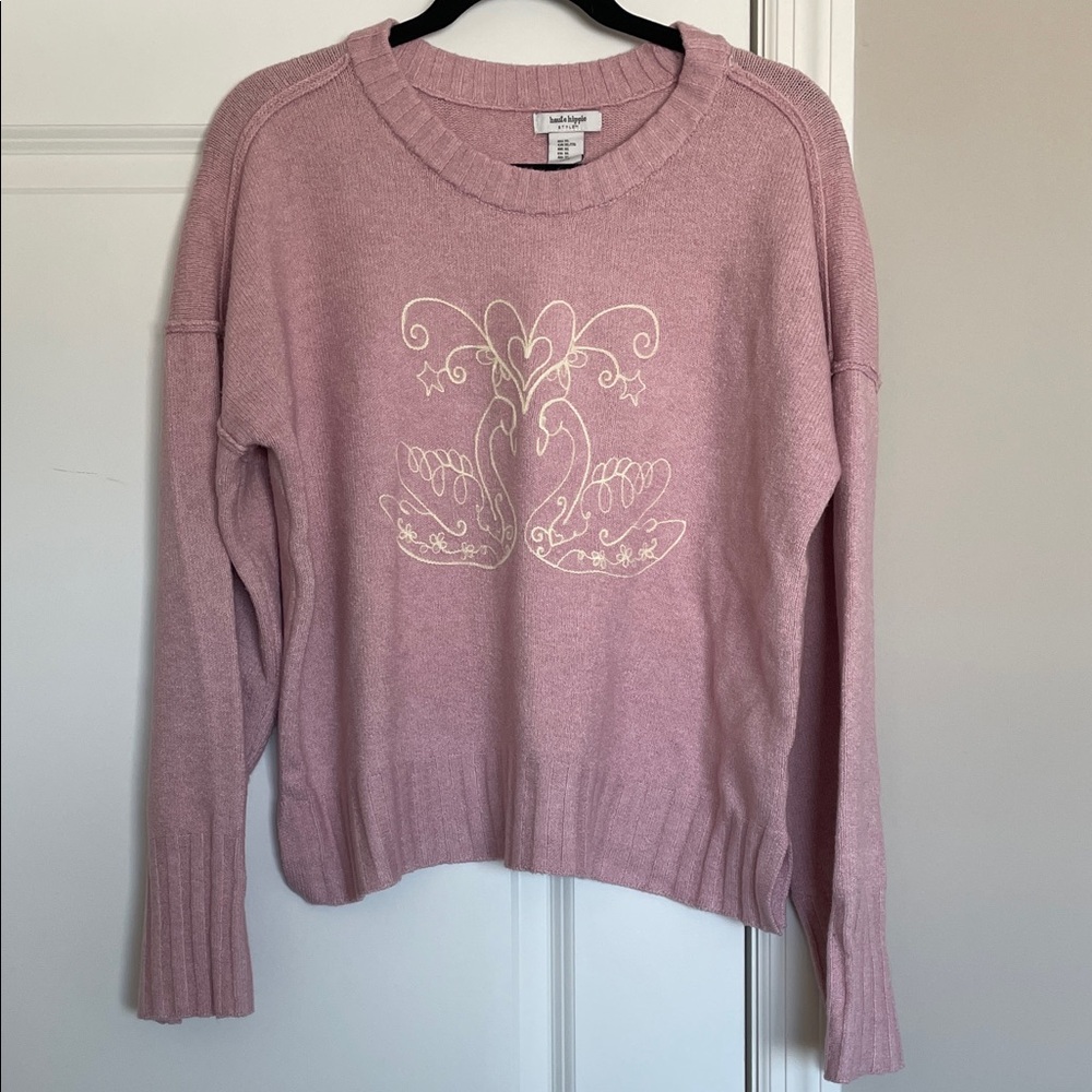 Pink Swan Sweater